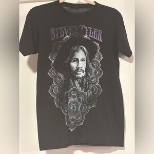 Steven Tyler Graphic Black T-Shirt from solo tour
